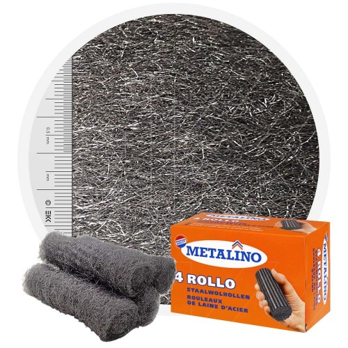 Metalino Steel wool rolls - 4 rolls