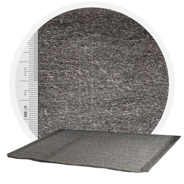 Laine d’acier inoxydable 1.4113 point de croix 1000 mm - 30 μm, ± 1200 gr/m2