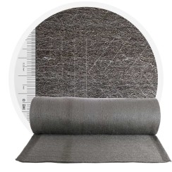 Laine d’acier inoxydable 1.4113 - 1000 mm, 30 μm, ± 1200 gr/m2 - 25 mètres