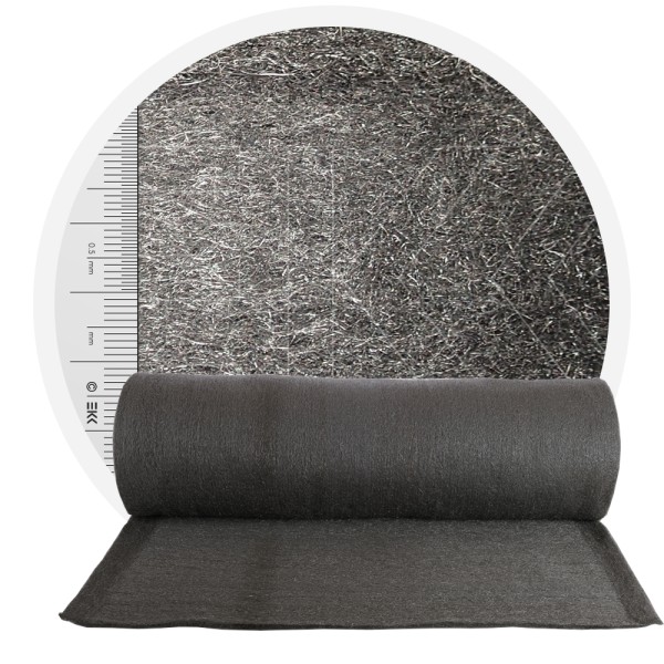 Laine d’acier inoxydable 1.4113 point de croix 1000 mm - 30 μm, ± 1200 gr/m2