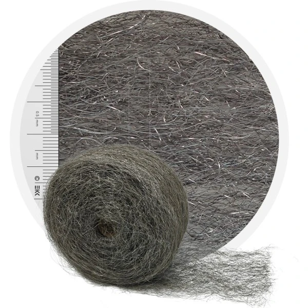 Laine dacier inoxydable GROSSIÈRE - rouleau 1 kg