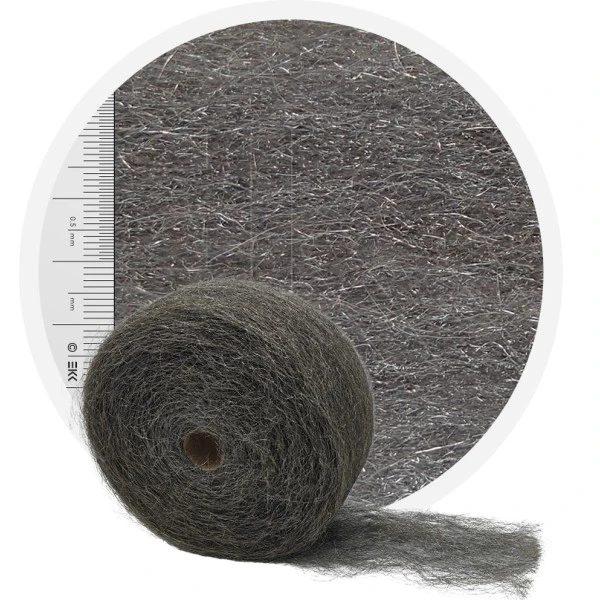 Laine dacier inoxydable MOYENNE - rouleau 1 kg