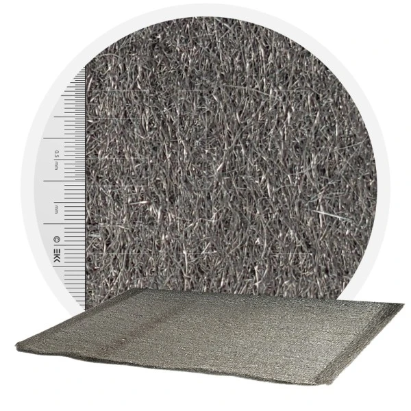 Laine d’acier inoxydable 1.4113 - 1000 mm, 70 μm, ± 1200 gr/m2 (au mètre)